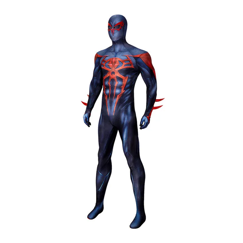 Spiderman 2099 V2 Cosplay Costume Miguel O'Hara Suit Spider Man Halloween Jumpsuit