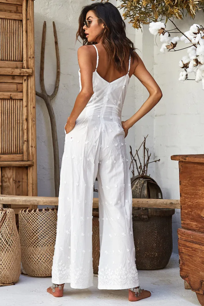 Spoken Word Jumpsuit White