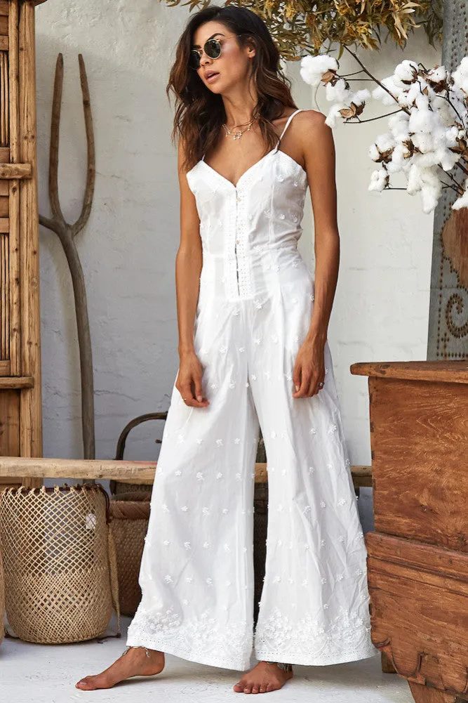 Spoken Word Jumpsuit White