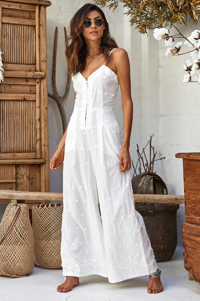 Spoken Word Jumpsuit White