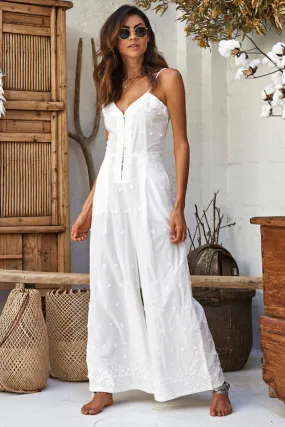 Spoken Word Jumpsuit White