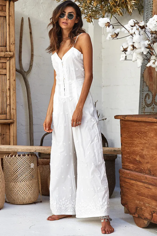 Spoken Word Jumpsuit White