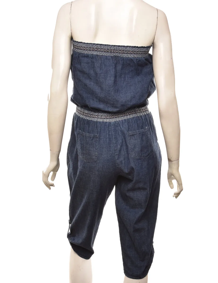 Strapless Denim Jumpsuit - XS