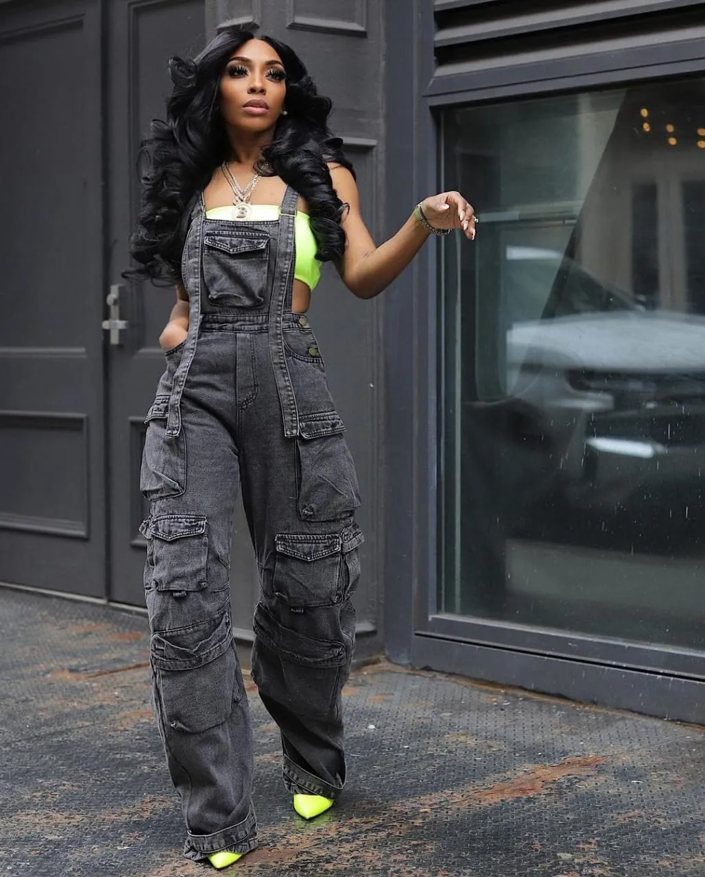 Streetwear Sleeveless Denim jumpsuit