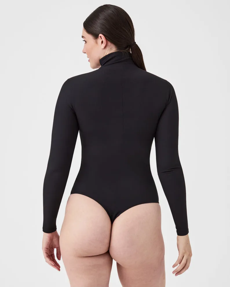 Suit Yourself Ribbed L/S Turtle Neck Bodysuit • Classic Black