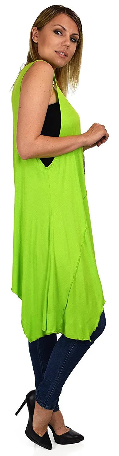 Summer Swing Flared Tank Top | Sleeveless Tunic Blouse Top