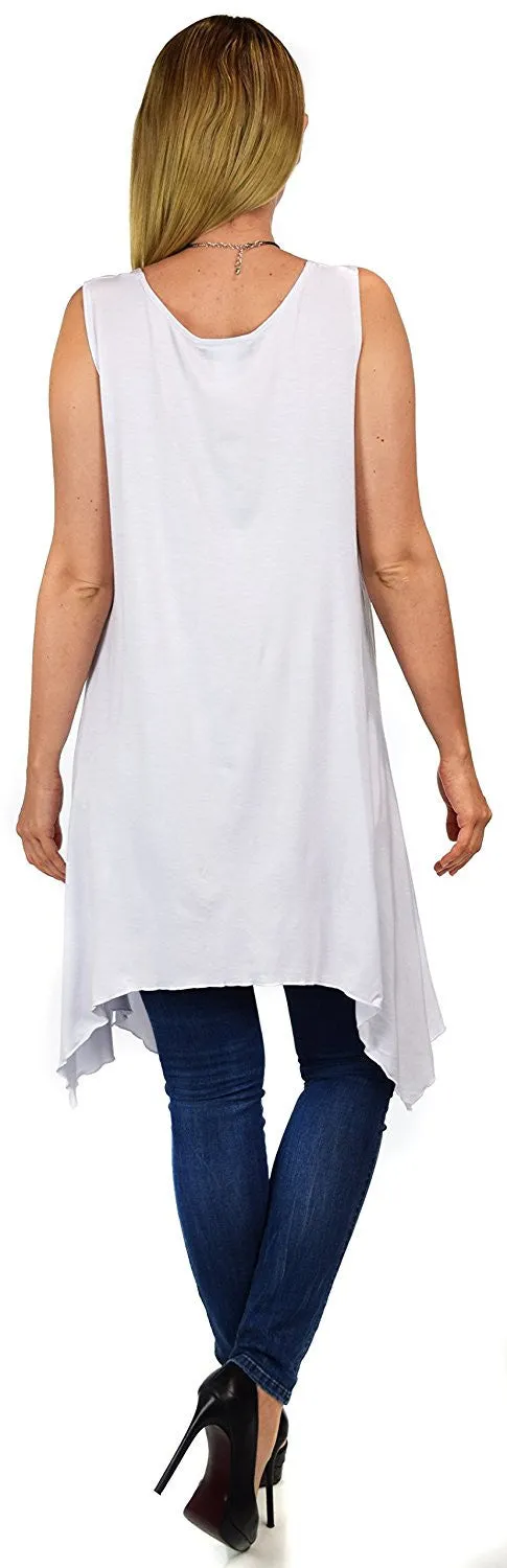 Summer Swing Flared Tank Top | Sleeveless Tunic Blouse Top