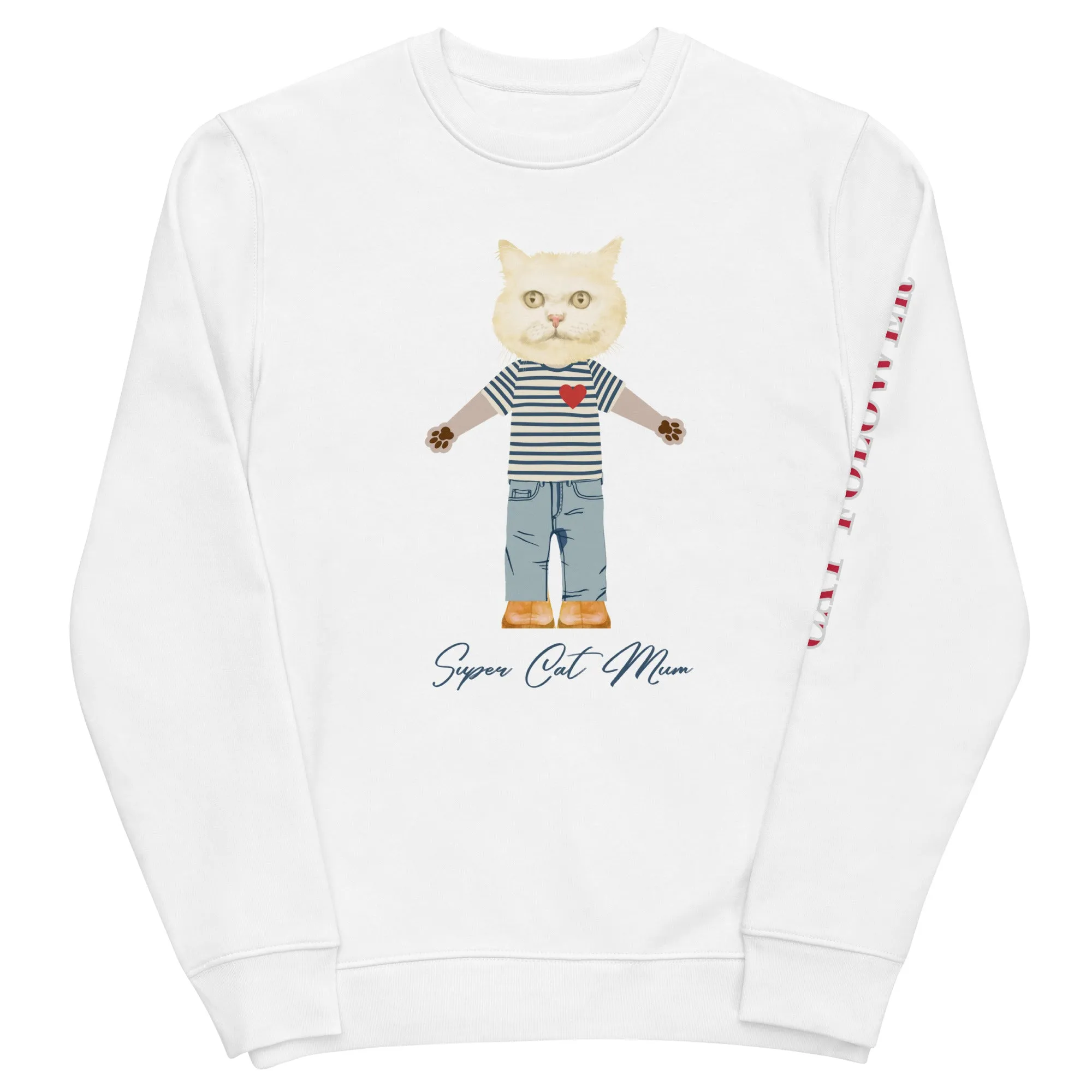 Super Cat Mum, eco sweatshirt