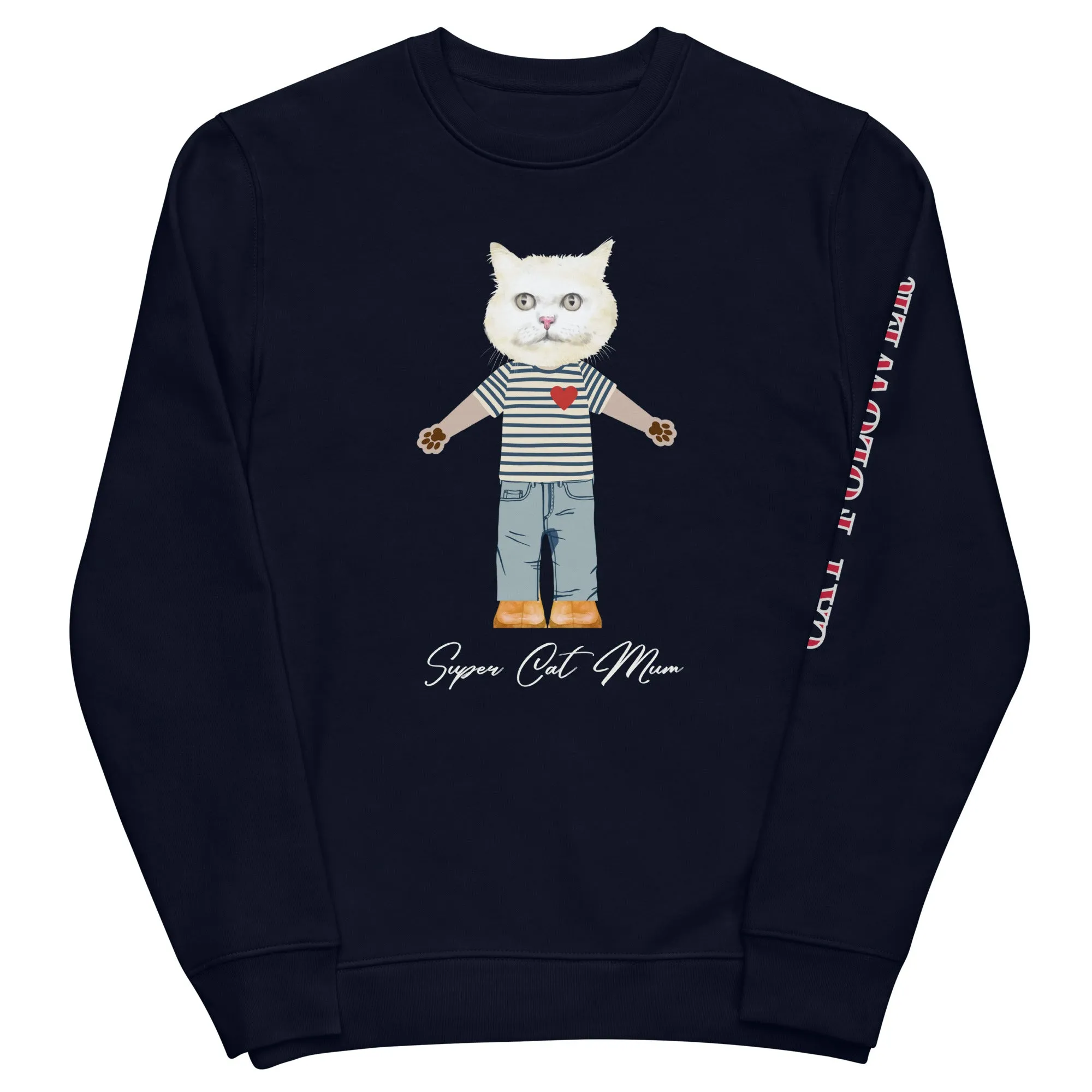 Super Cat Mum, eco sweatshirt