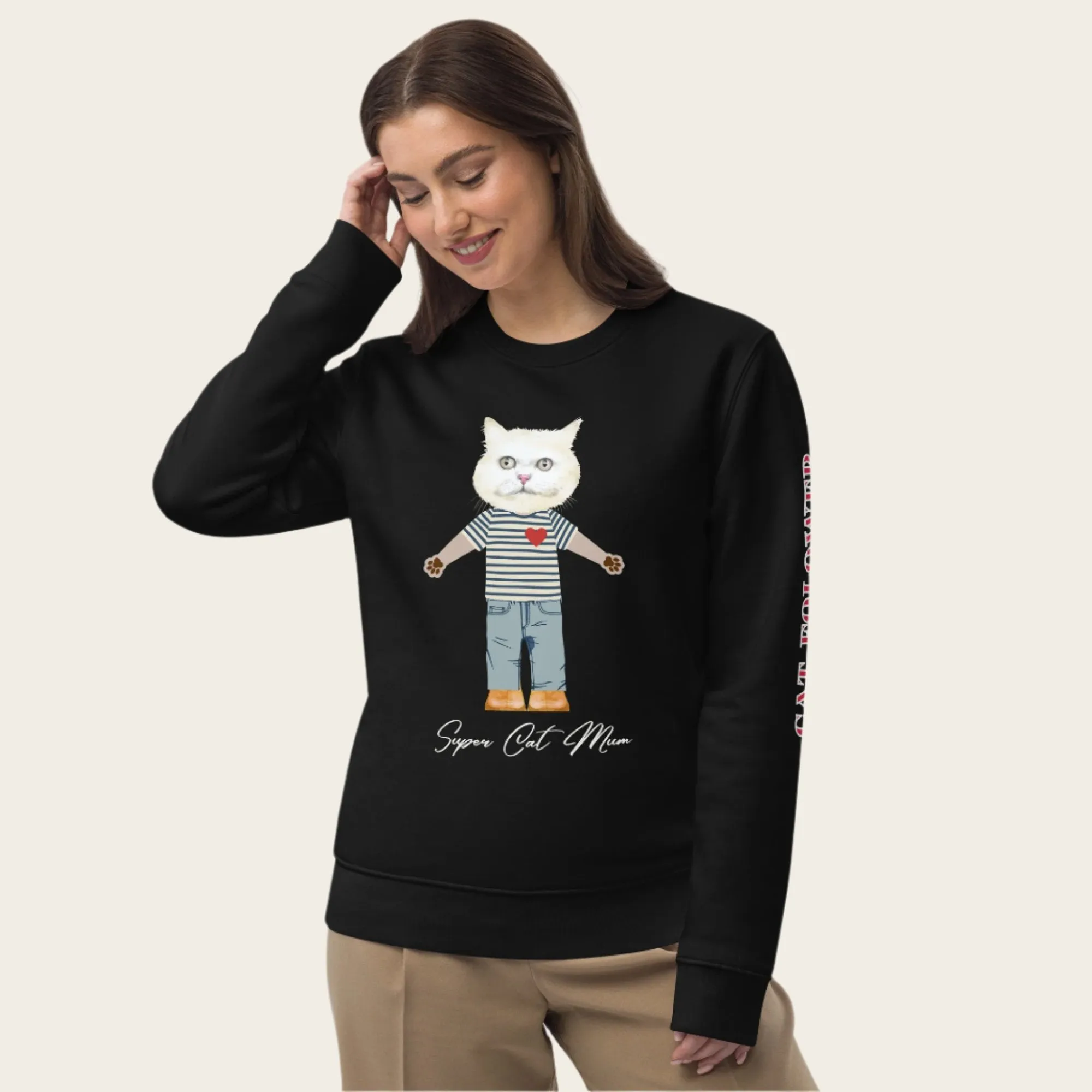 Super Cat Mum, eco sweatshirt
