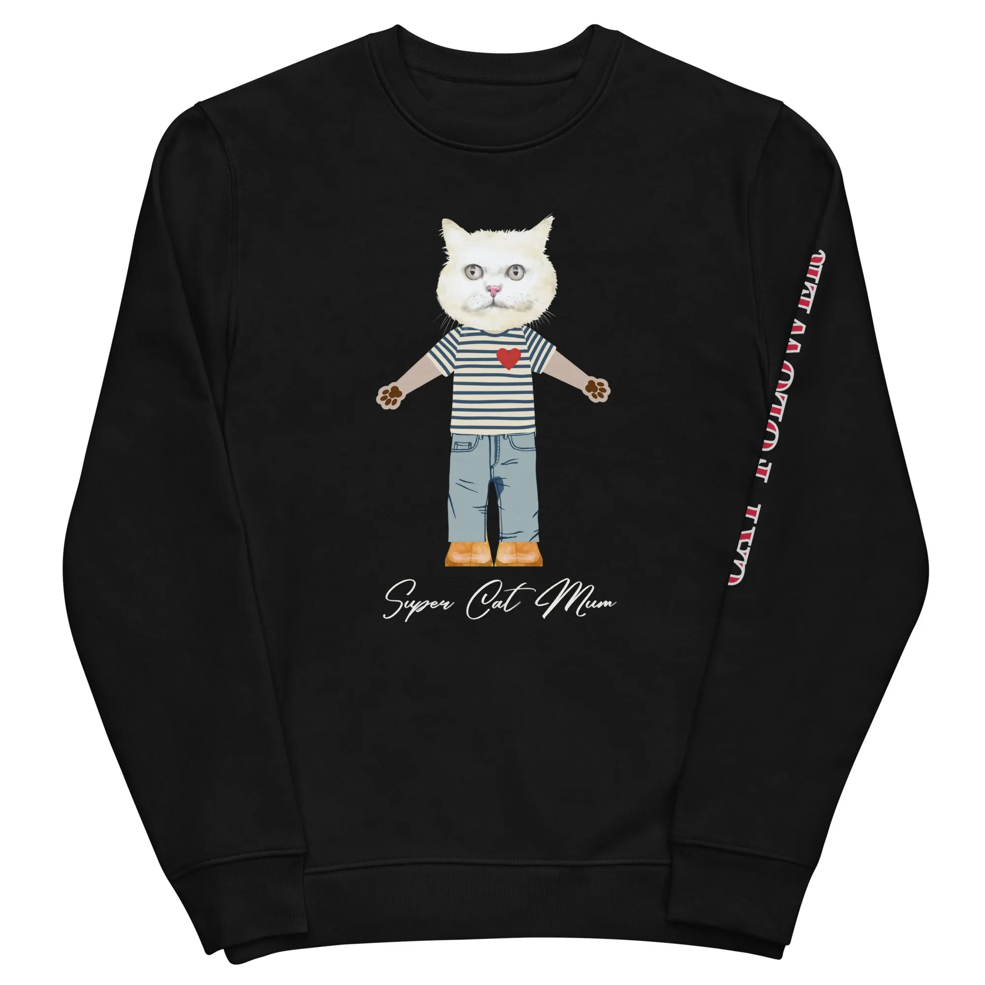 Super Cat Mum, eco sweatshirt