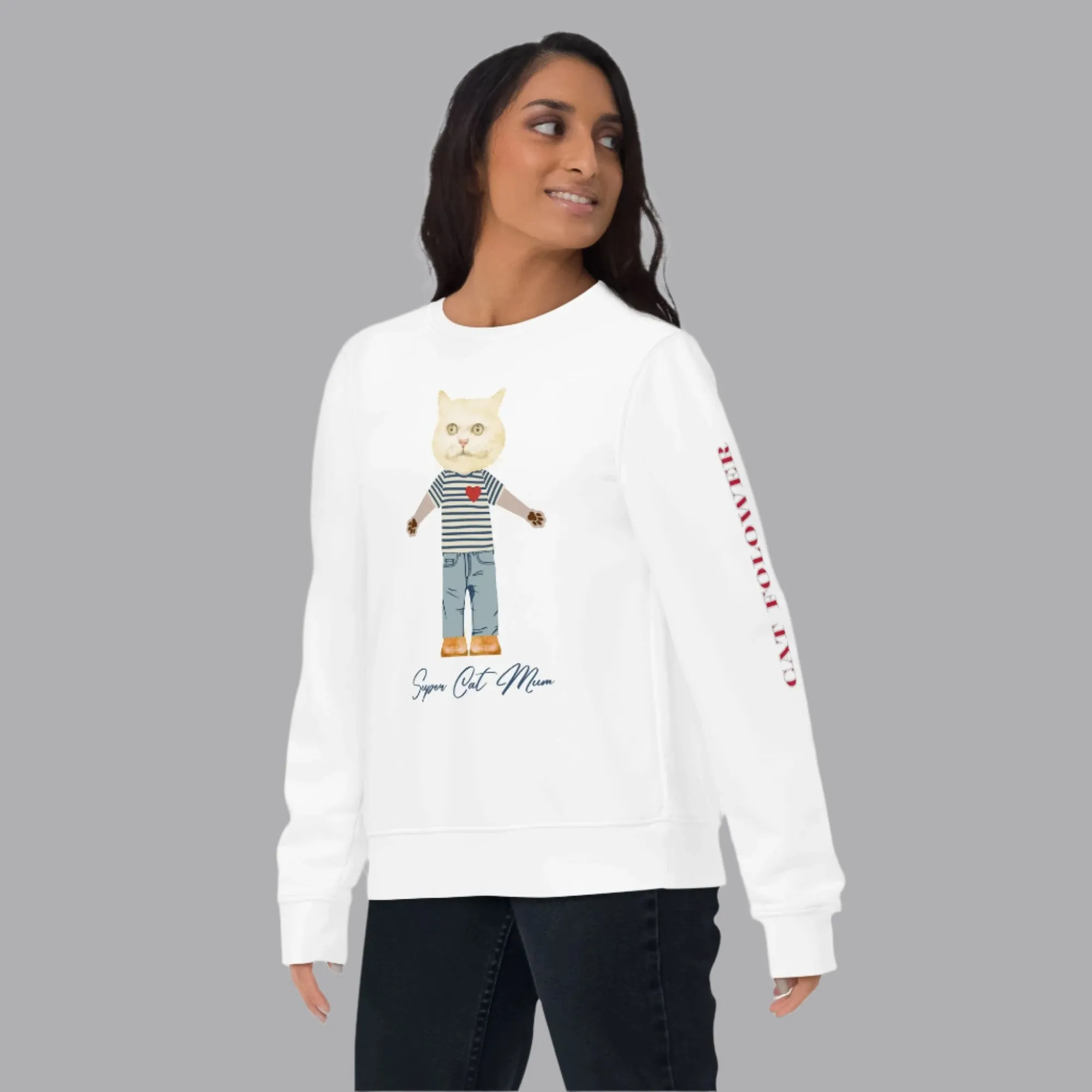 Super Cat Mum, eco sweatshirt