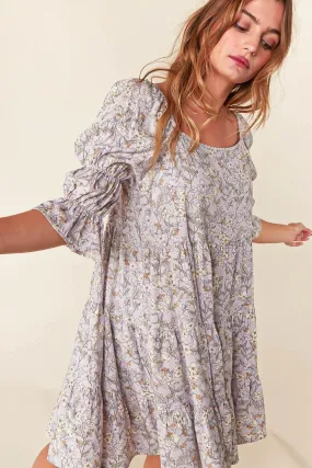 Sweet Lavender Floral baby doll dress