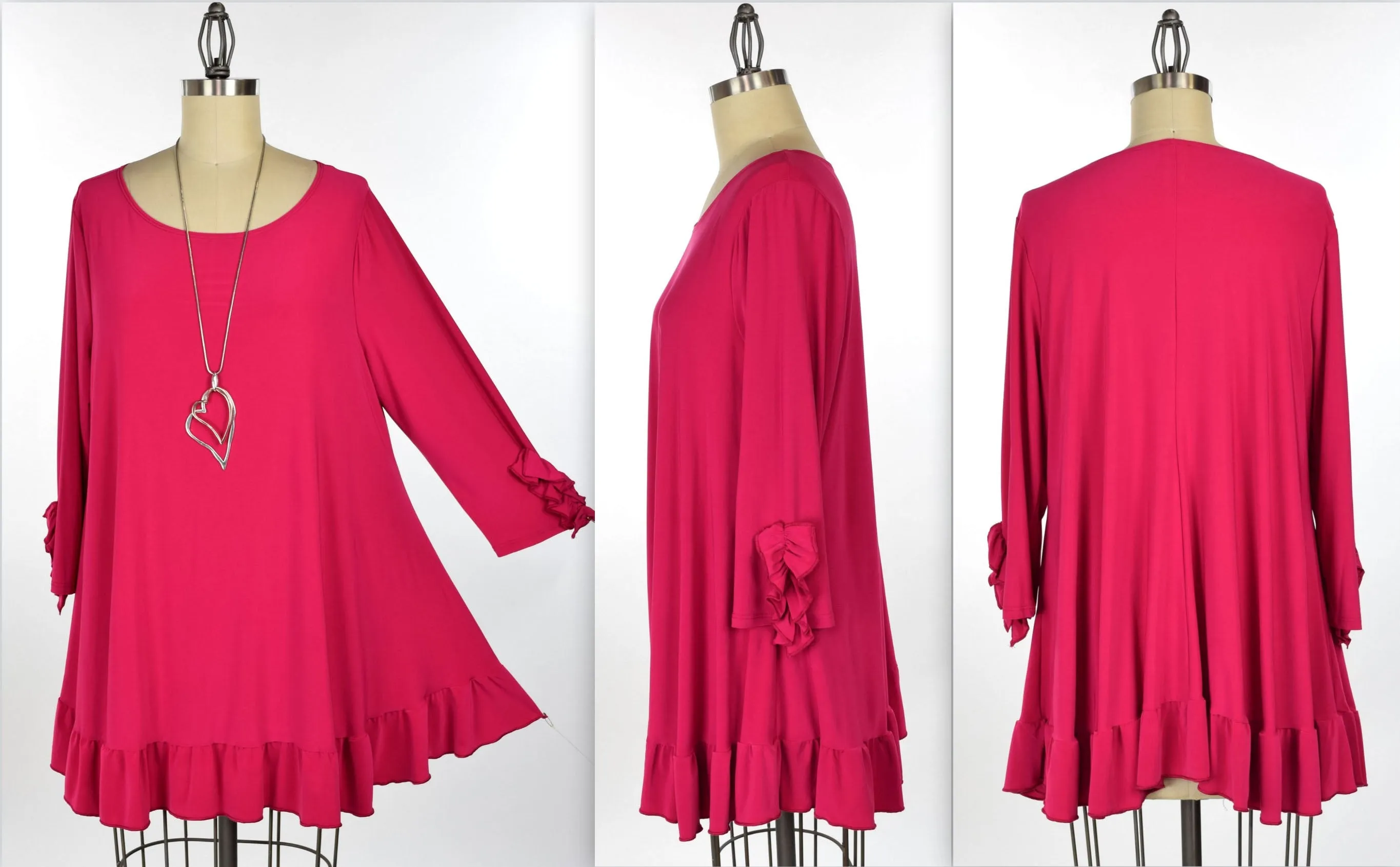 Sweetheart Plus Tunic, Simple and Elegant, Designer Tunic, Baby doll tunic, Plus size tunic XL to 3XL.