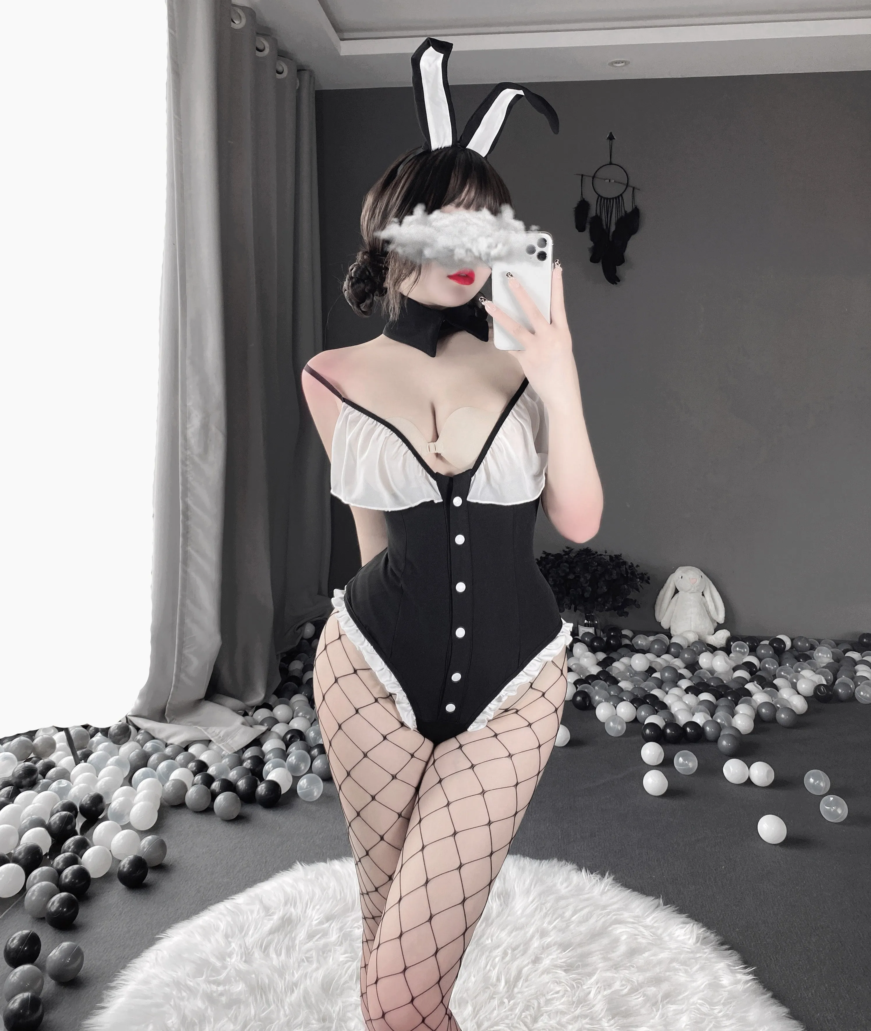 T-2507 Open crotch rabbit children servant pretend to be pure desire