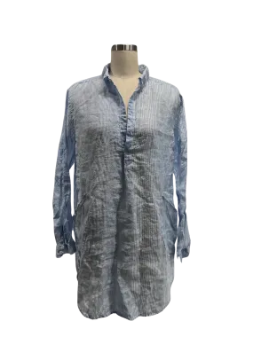 TETON LINEN TUNIC in Blue/White Stripes