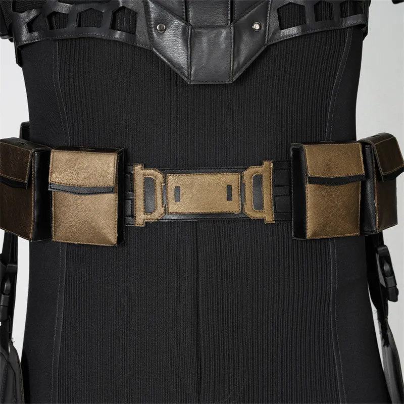 The Flash Movie Batman Cosplay Costume Superhero Batman Jumpsuit Cloak Halloween Party Suit