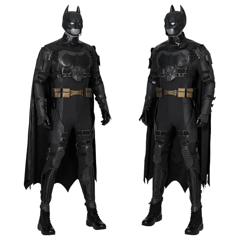 The Flash Movie Batman Cosplay Costume Superhero Batman Jumpsuit Cloak Halloween Party Suit