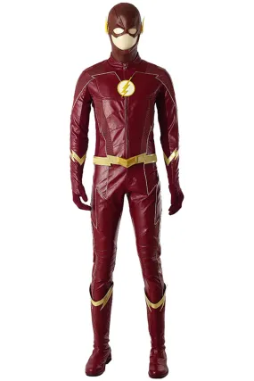 The Flash Season 4 Barry Allen Flash Outfit jumpsuit uniform Cosplay Costume shoes whole set