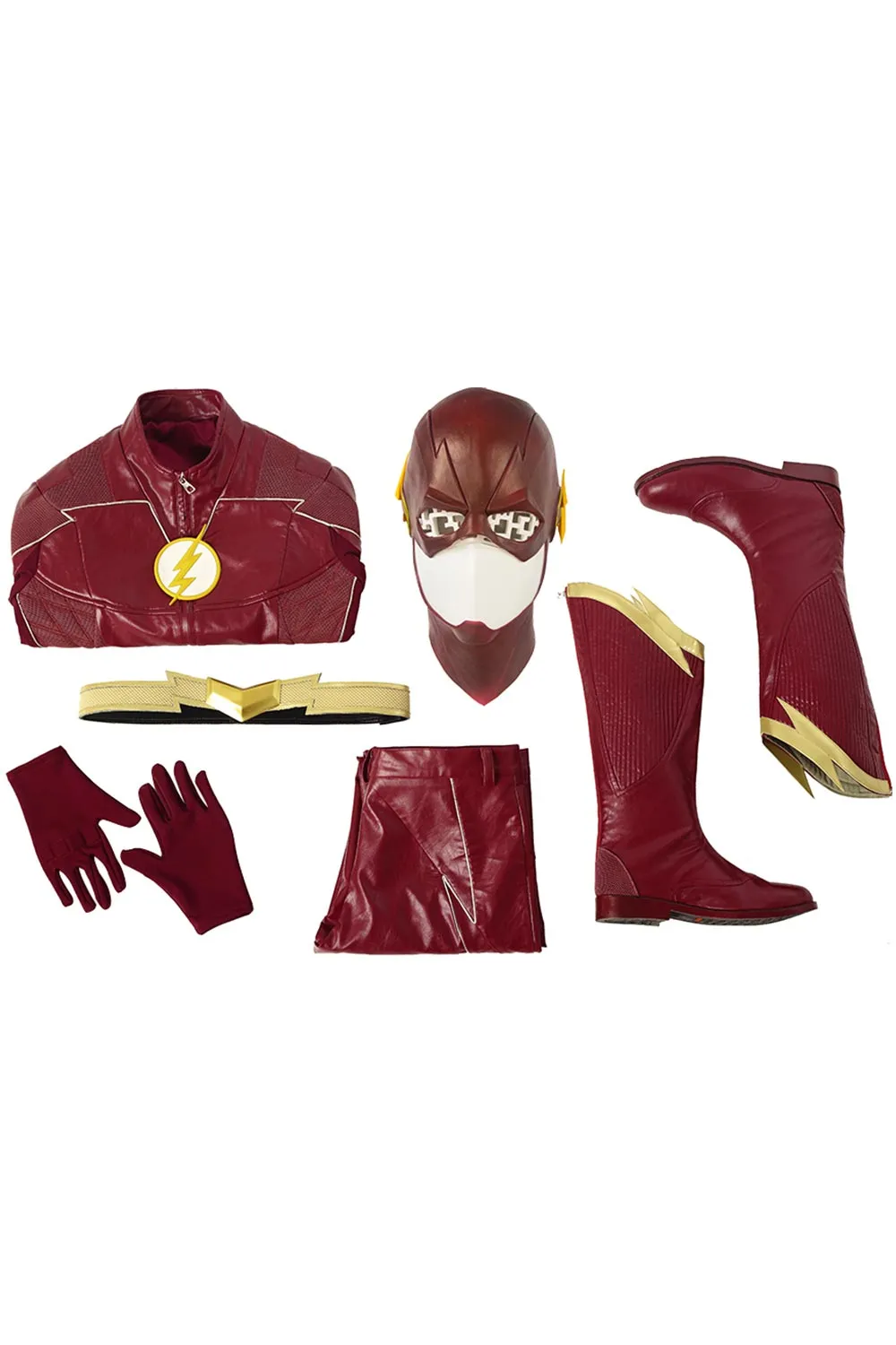 The Flash Season 4 Barry Allen Flash Outfit jumpsuit uniform Cosplay Costume shoes whole set