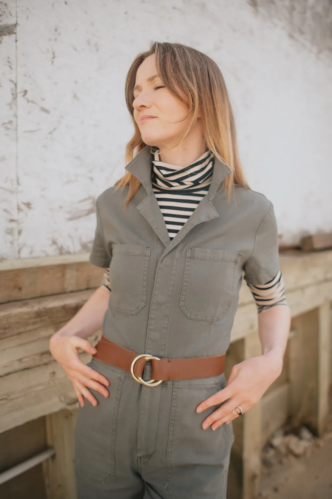 The Maverick Wide Leg Denim Jumpsuit by Daze Denim - Grass