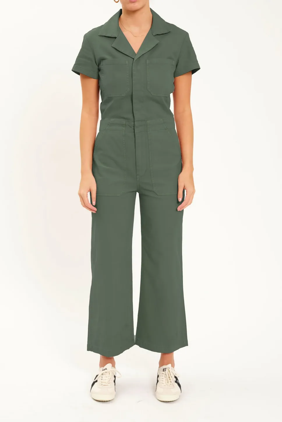 The Maverick Wide Leg Denim Jumpsuit by Daze Denim - Grass