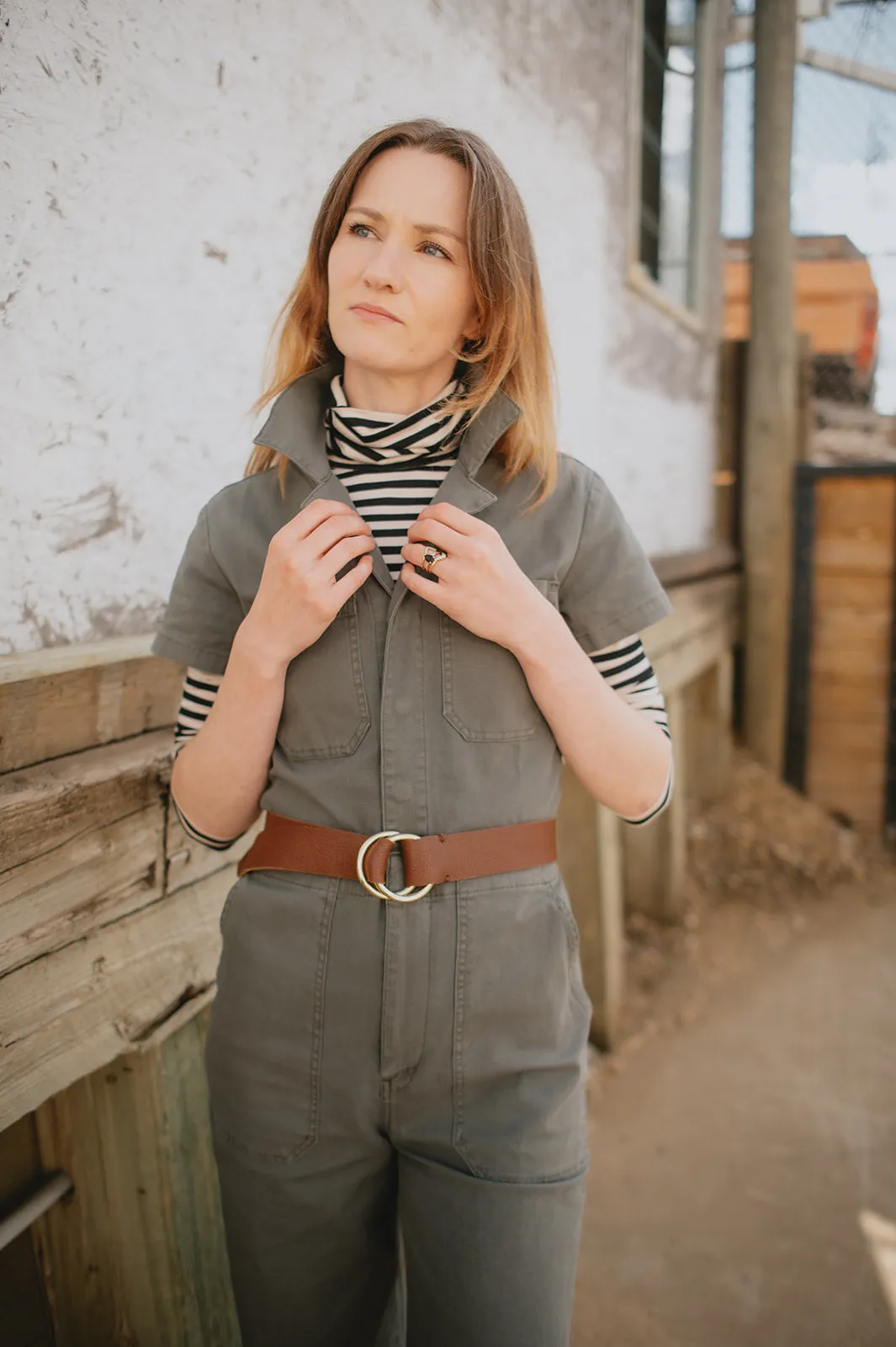 The Maverick Wide Leg Denim Jumpsuit by Daze Denim - Grass