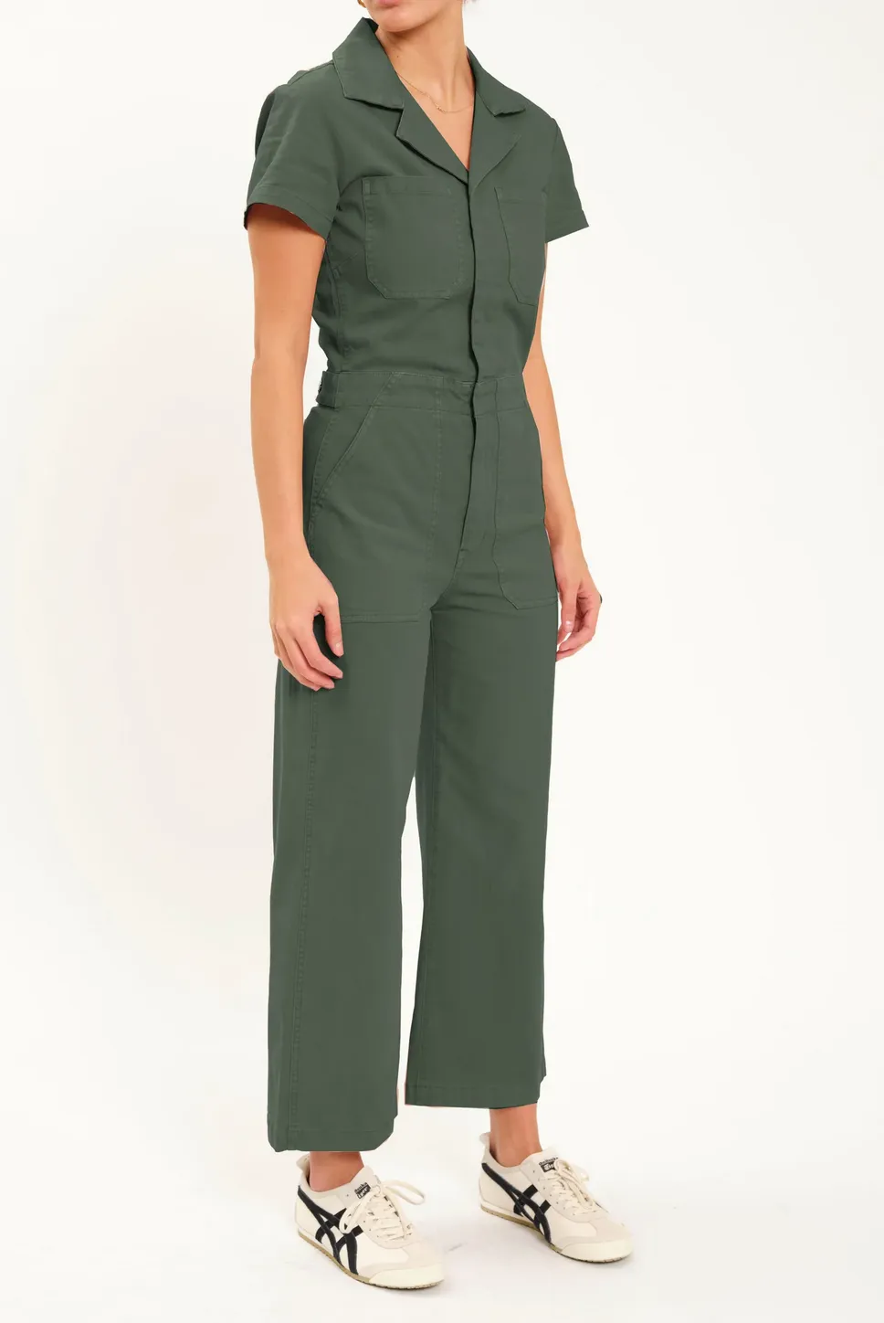 The Maverick Wide Leg Denim Jumpsuit by Daze Denim - Grass