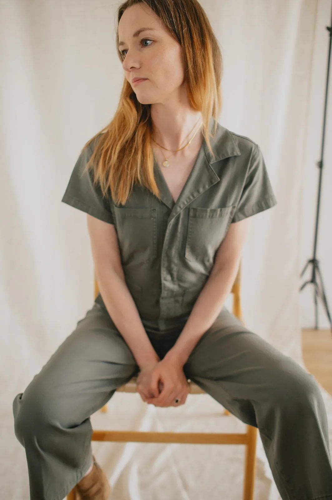 The Maverick Wide Leg Denim Jumpsuit by Daze Denim - Grass
