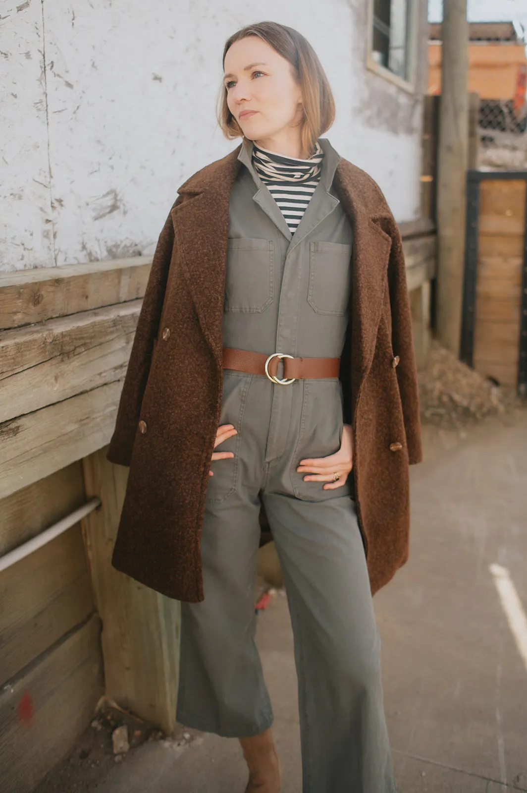 The Maverick Wide Leg Denim Jumpsuit by Daze Denim - Grass