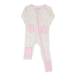 The Uptown Baby Flower Trellis Long Sleeve Romper