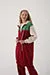 TLD Women Allday Dark Red Lumberjack Plaid Trimmed Sweat Tunic - Mauldin