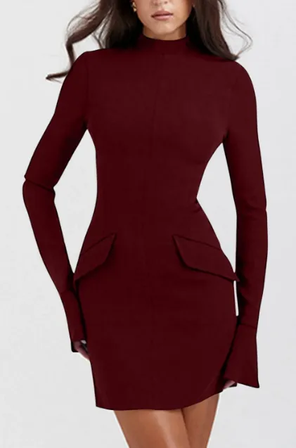 Utterly Pretty Bodycon Pockets Mini Dress