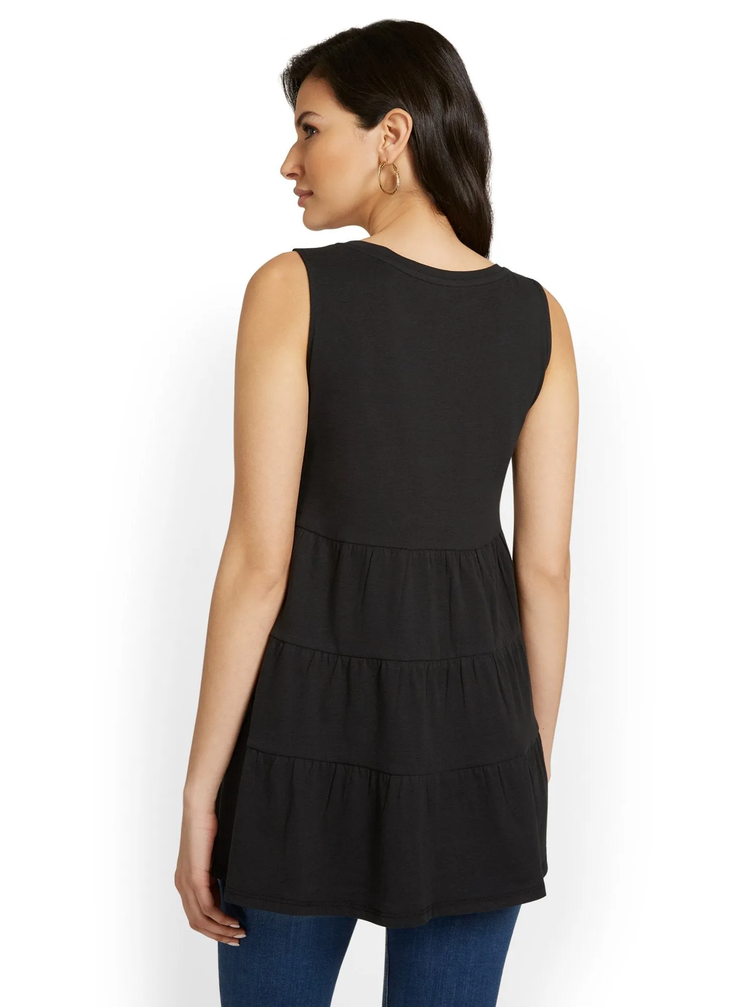V-Neck Tiered Perfect Tee Tunic