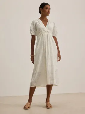 Velvet - Eloise - Textured Gauze Dress in Coconut