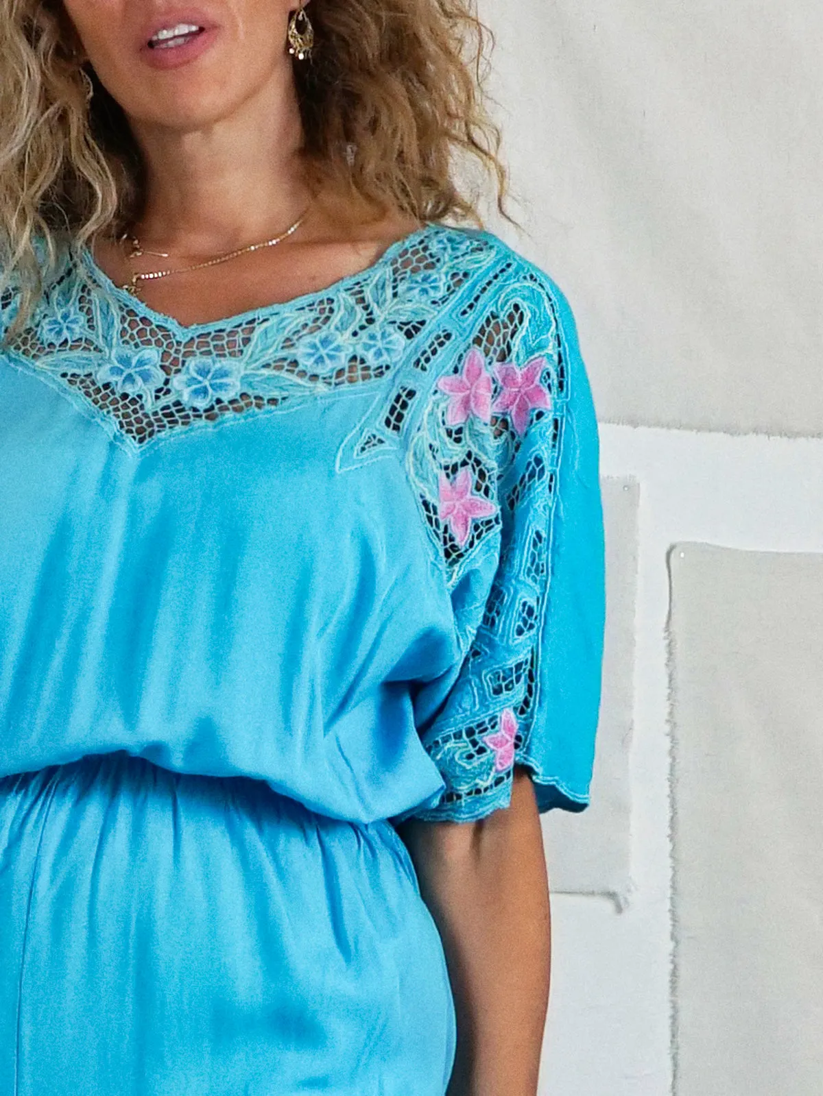 Vintage Floral Crochet Jumpsuit