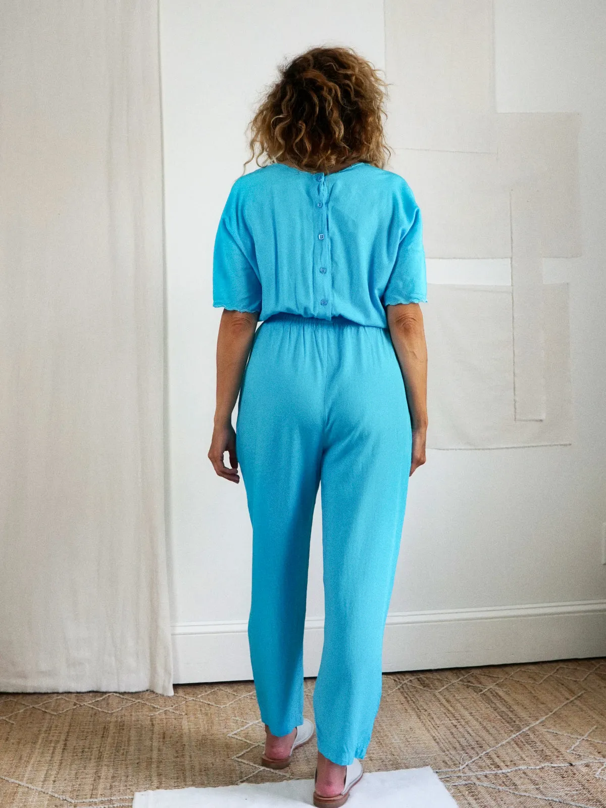 Vintage Floral Crochet Jumpsuit