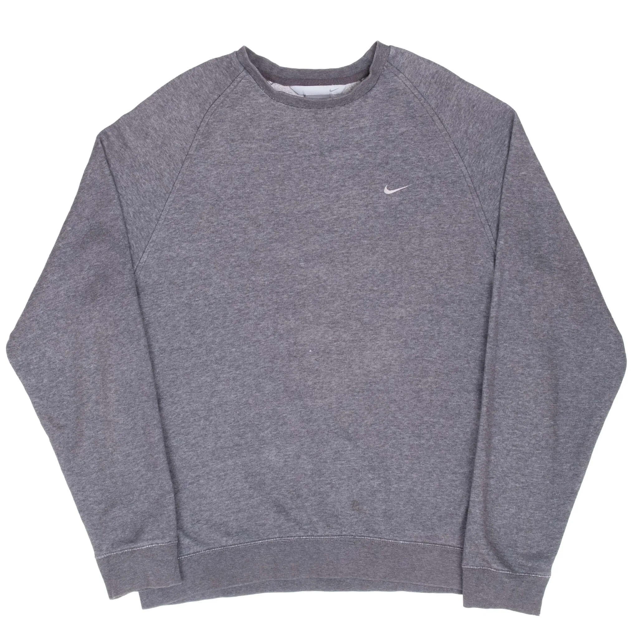 VINTAGE NIKE CLASSIC SWOOSH DARK GREY SWEATSHIRT 2000S LARGE