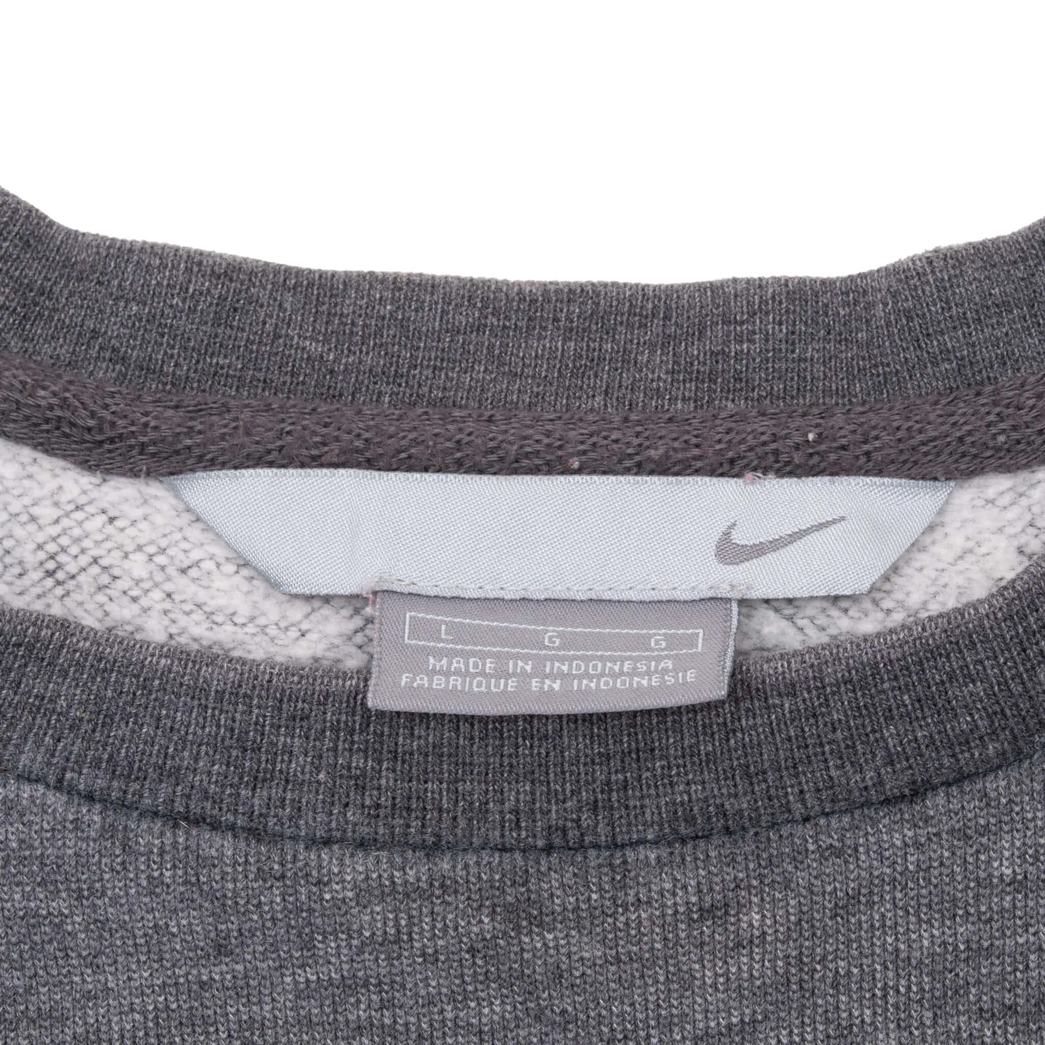 VINTAGE NIKE CLASSIC SWOOSH DARK GREY SWEATSHIRT 2000S LARGE