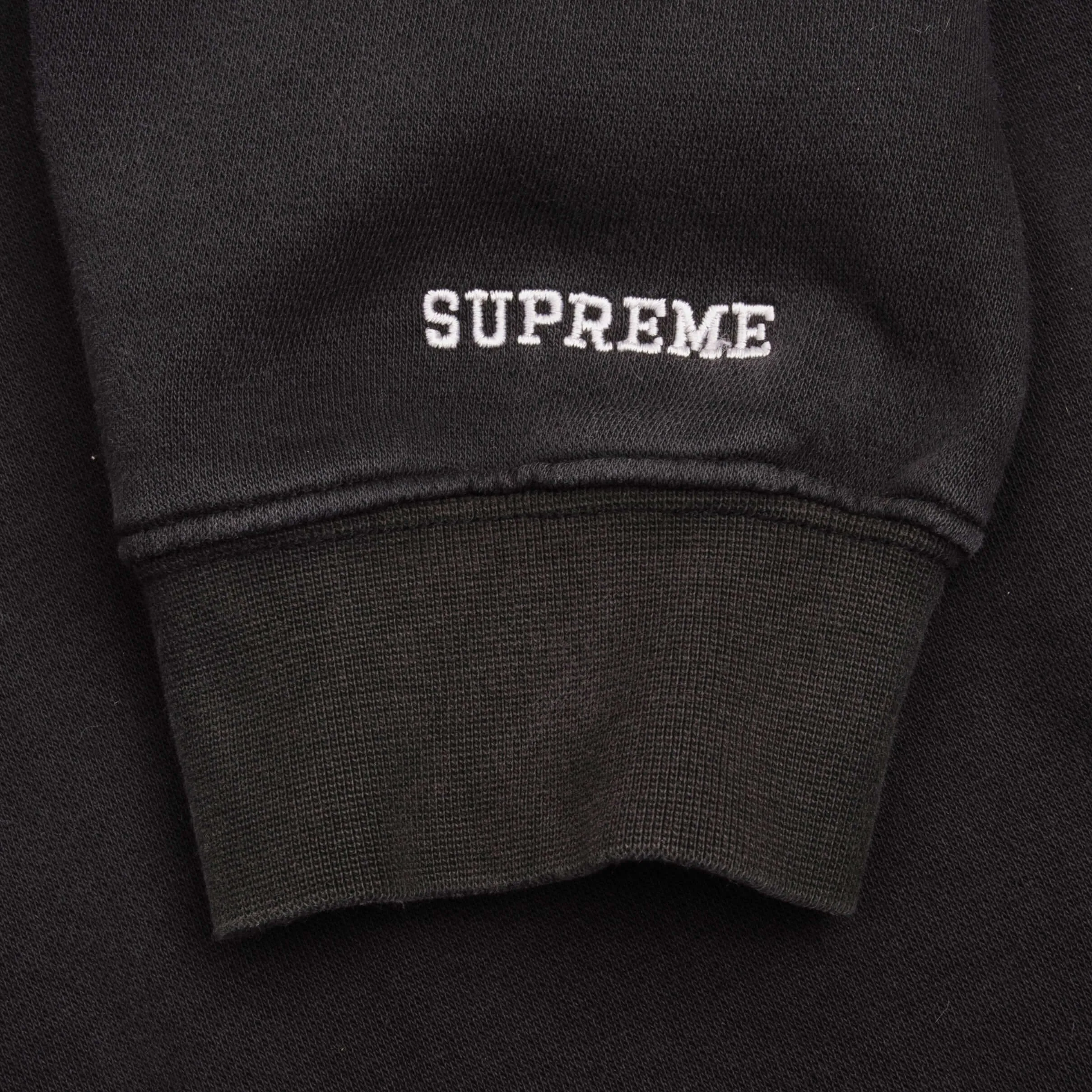 VINTAGE NIKE X SUPREME FW18 BLACK CREWNECK SWEATSHIRT SIZE MEDIUM
