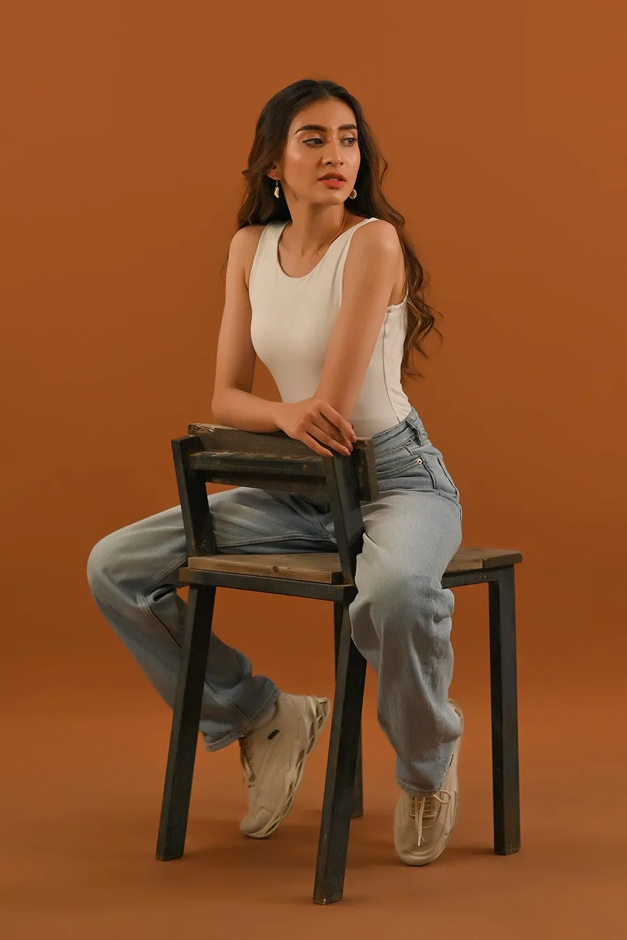White Sleeveless Bodysuit