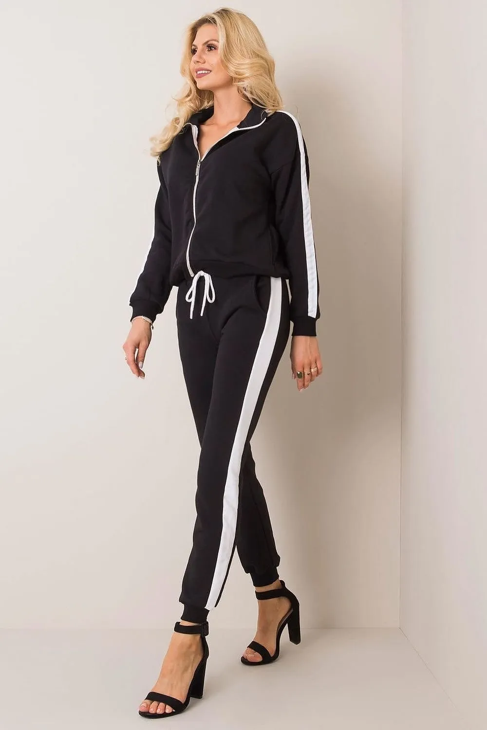 Wide Stripe Sweatshirt & Pants Set