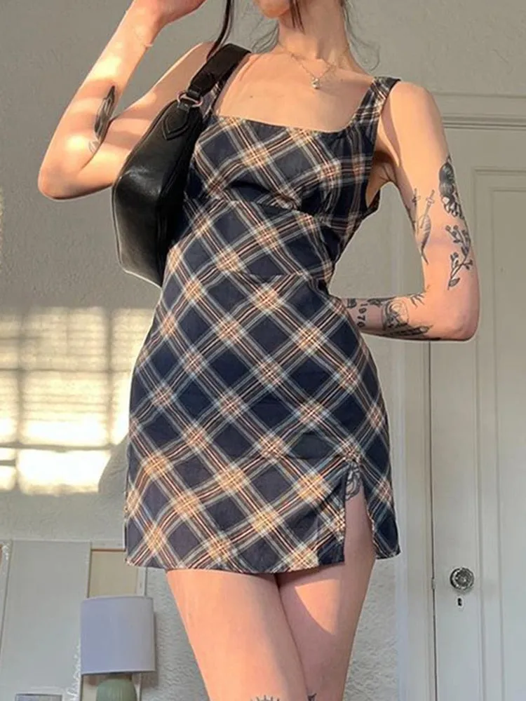 Willow Plaid Mini Dress