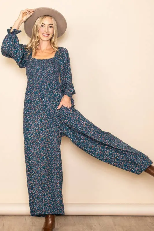 Winter Floral Jumpsuit