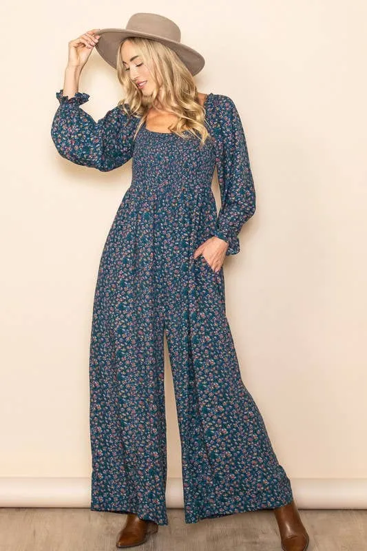 Winter Floral Jumpsuit