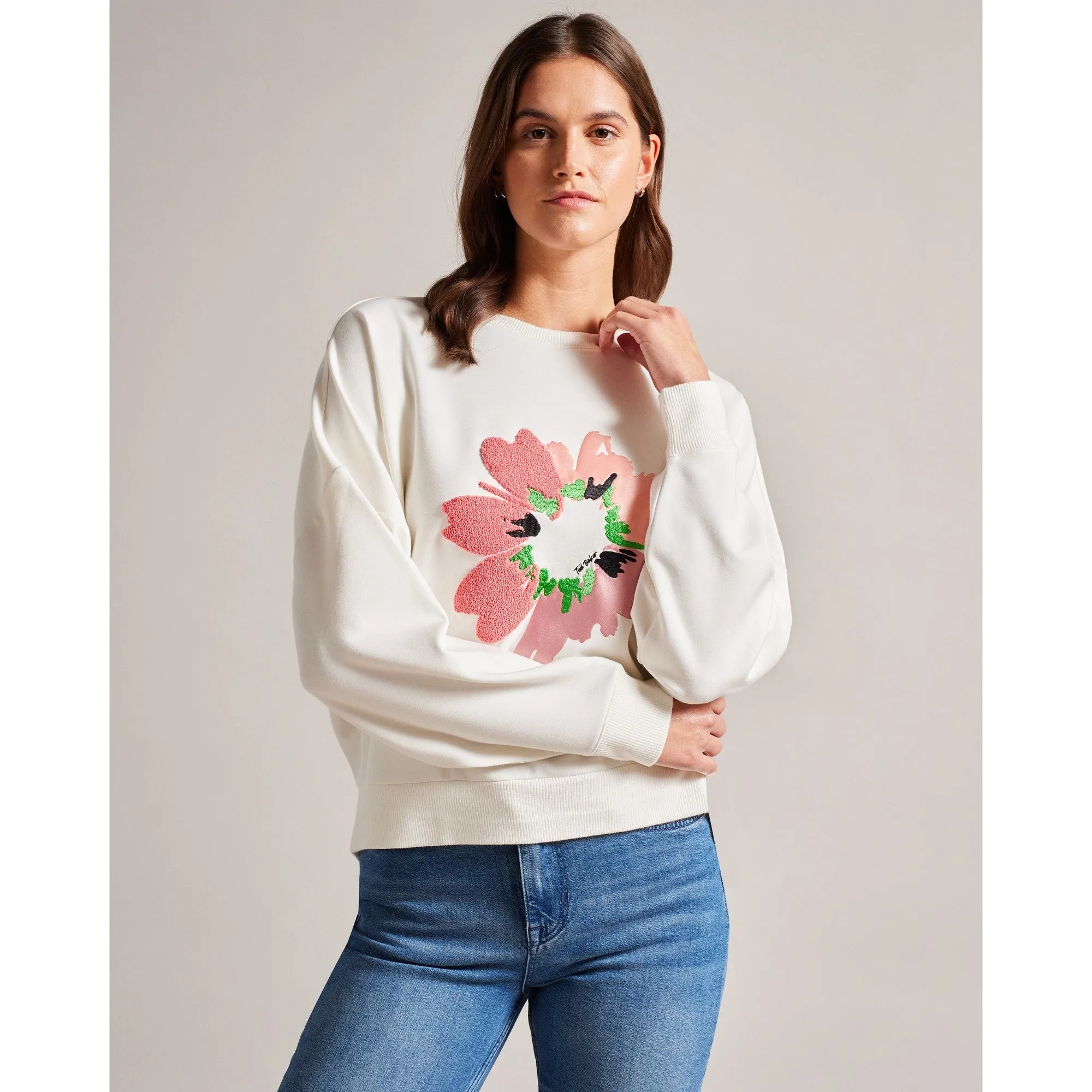 Women Wmb-Marene-Printed Sweatshirt - White