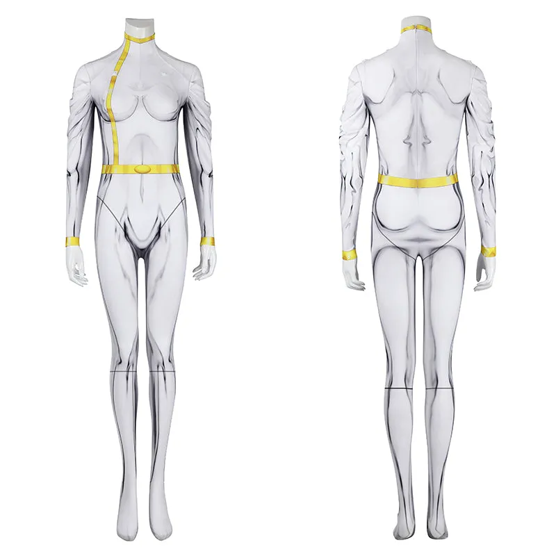 X-Men '97 Storm Cosplay Costumes Ororo Munroe White Storm Jumpsuit Halloween Outfit