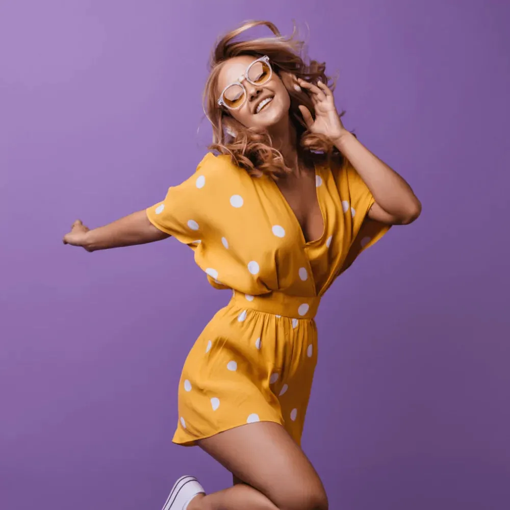 Yellow & White Linen Printed Jumpsuit