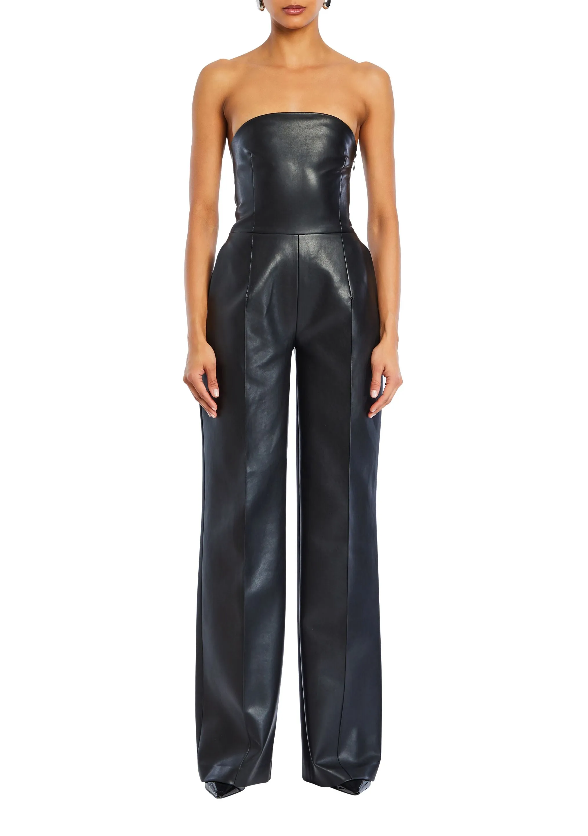 Zoe Vegan Leather Jumpsuit